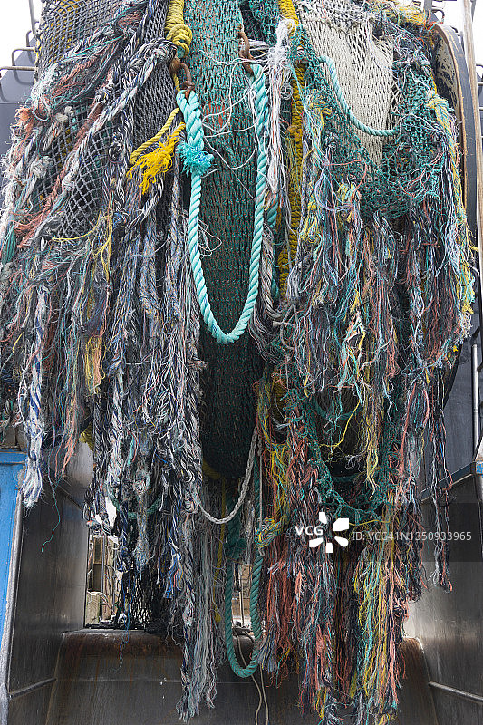 船上的渔网图片素材