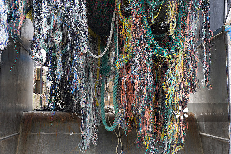 船上的渔网图片素材