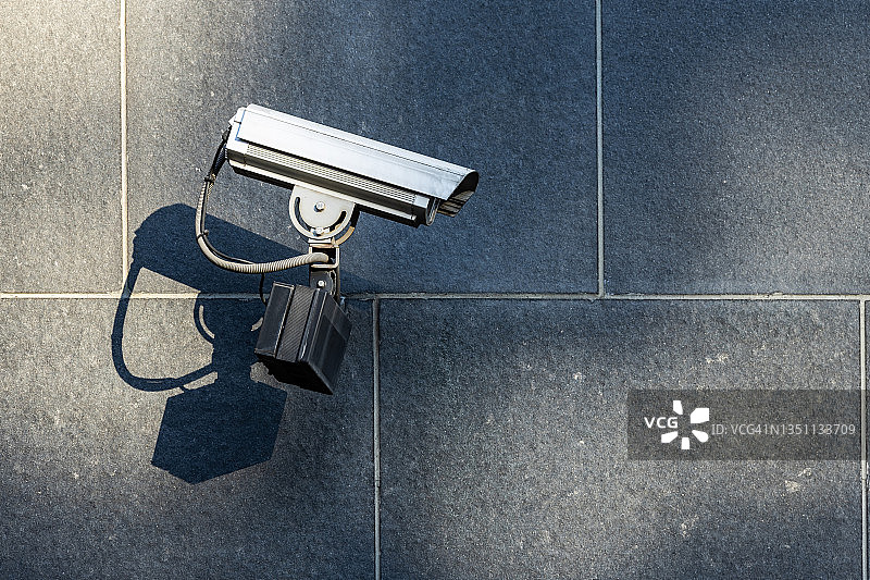 墙上的监控摄像头图片素材