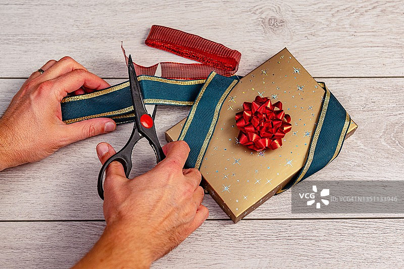 圣诞礼物准备图片素材