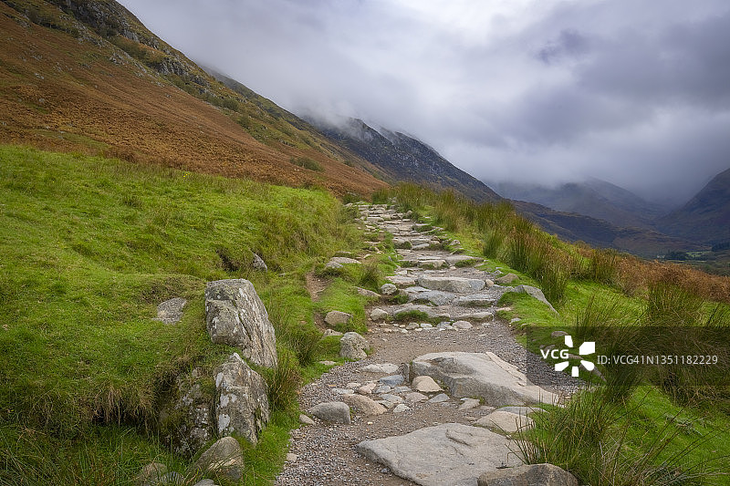 苏格兰高地山路图片素材