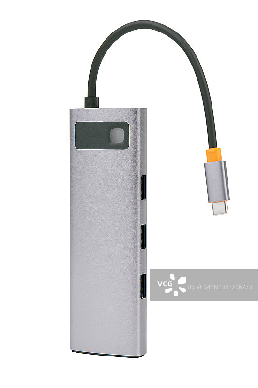 USB-C HUB扩展坞（白色背景）图片素材