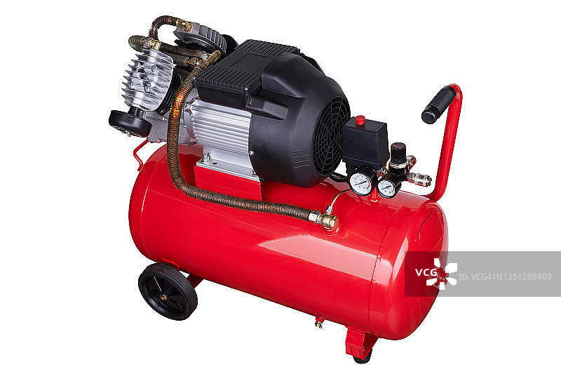 白色背景上的空气压缩机图片素材