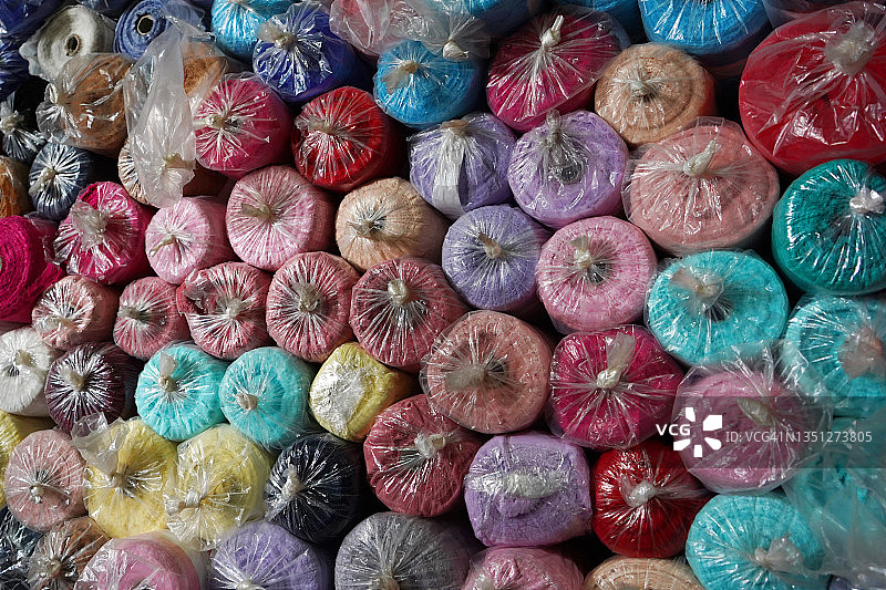 彩色织物材料图片素材