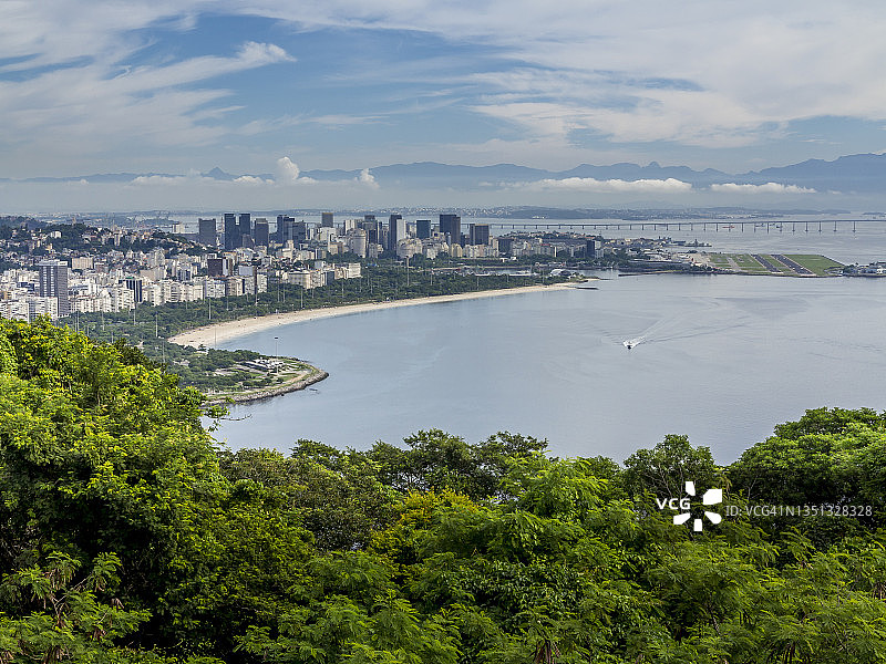 瓜纳巴拉湾和里约热内卢城市景观图片素材