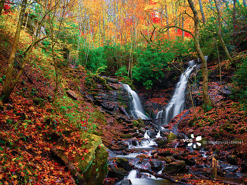 索科瀑布图片素材