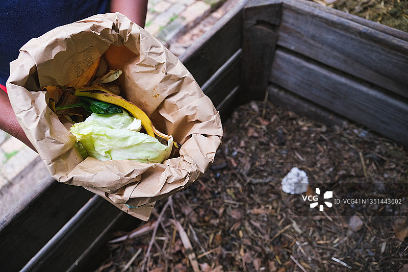 用于堆肥的果蔬残渣图片素材