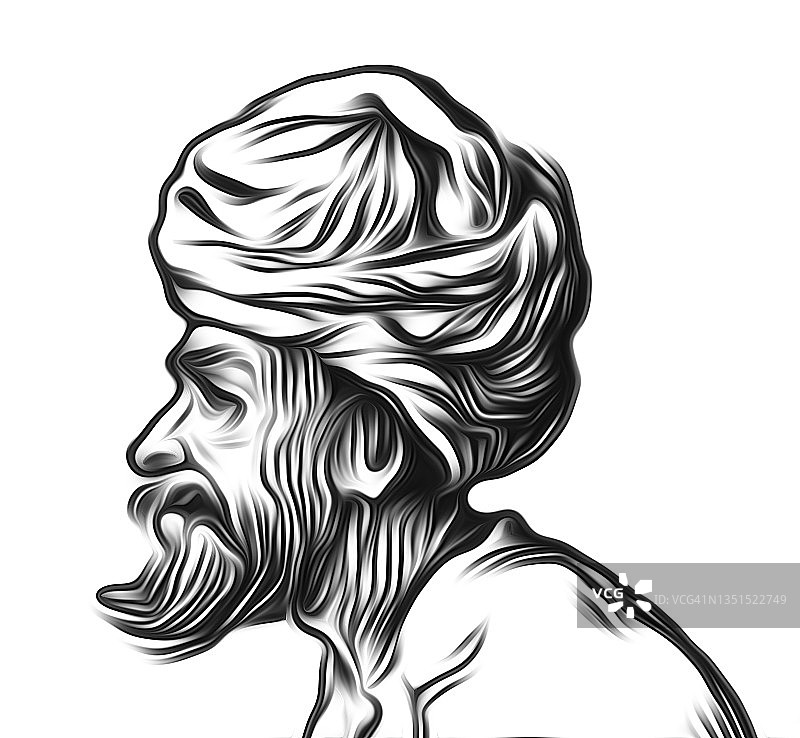 戴着头巾的印度男人肖像图片素材