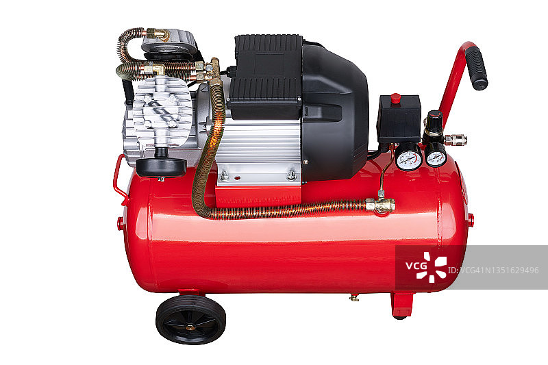 白色背景上的空气压缩机图片素材