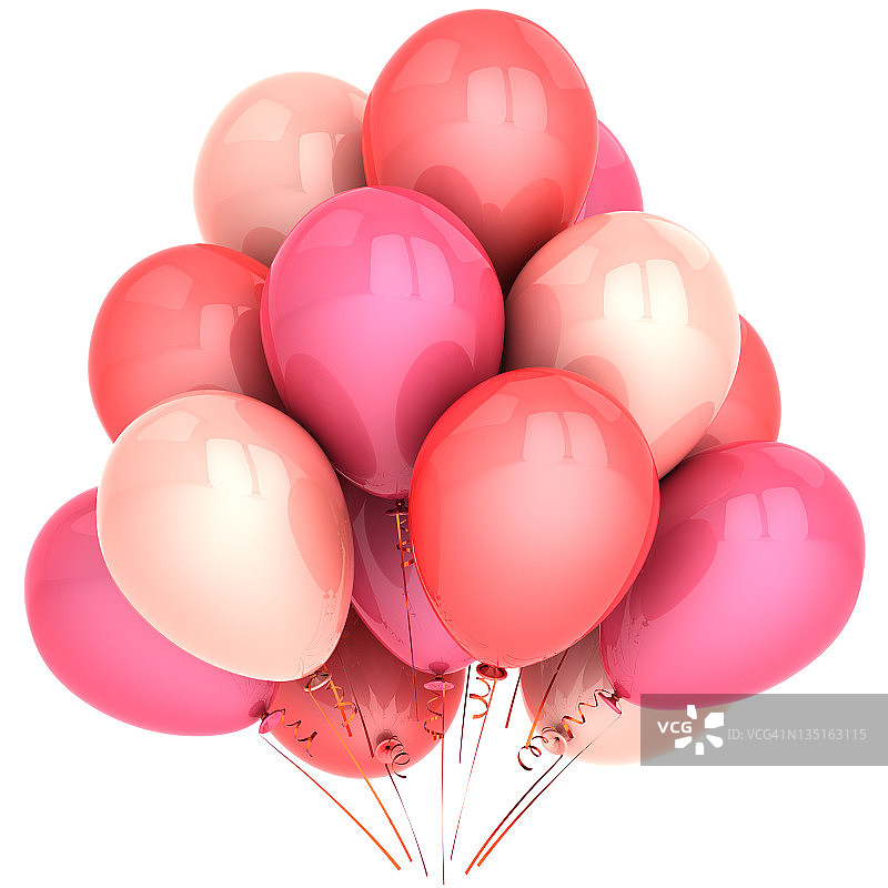 粉色派对气球（高分辨率）图片素材