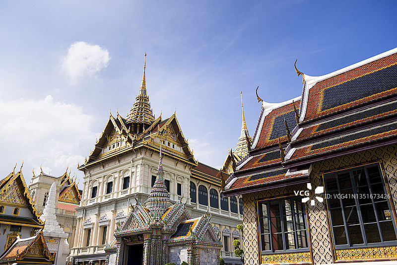 泰国曼谷大皇宫查基·玛哈·普拉萨特皇殿外立面图片素材