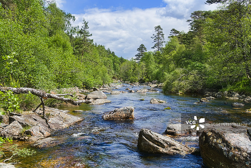 Glen Affric，靠近英国苏格兰高地因弗内斯Cannich图片素材
