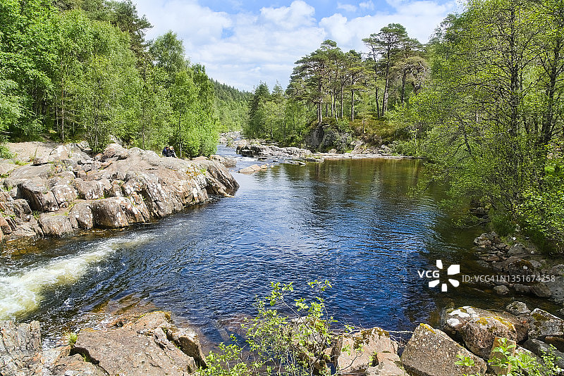 Glen Affric，靠近英国苏格兰高地因弗内斯Cannich图片素材
