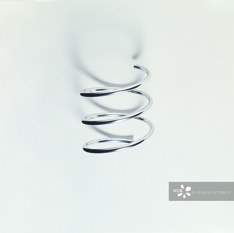 特写：钢制螺旋弹簧图片素材
