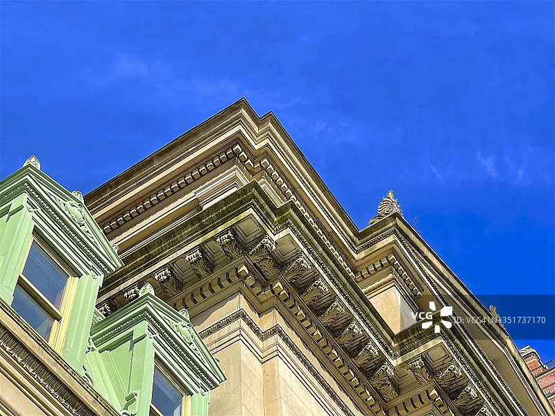 纽约西班牙葡萄牙犹太教堂的新古典主义立面图片素材