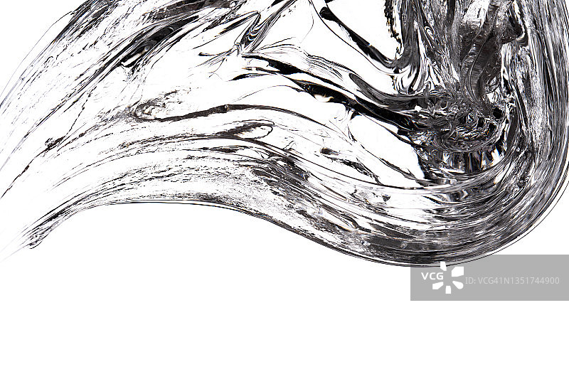 白色背景上的透明大麻汁液图片素材