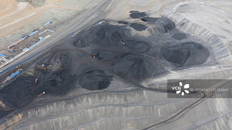 矿区中心鸟瞰图图片素材