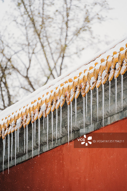 北京鼓楼雪景图片素材