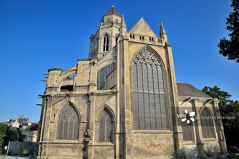 卡昂的圣艾蒂安老教堂图片素材