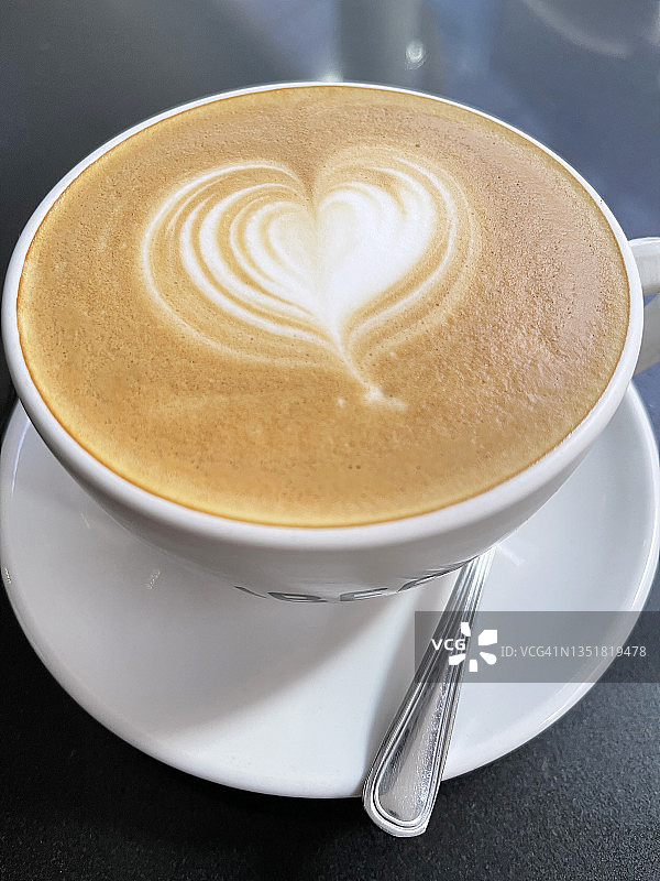 咖啡卡布奇诺拉花艺术图片素材