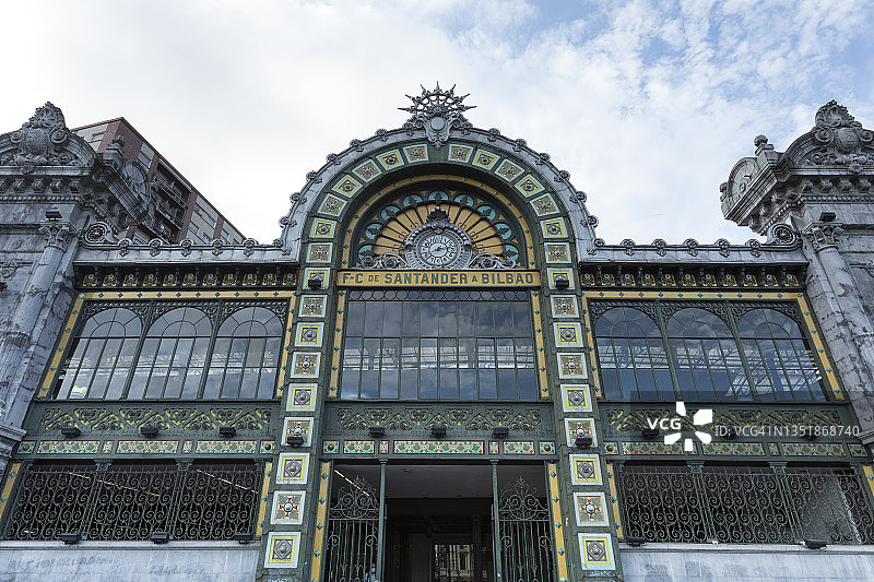 西班牙毕尔巴鄂-康科迪亚火车站外立面图片素材