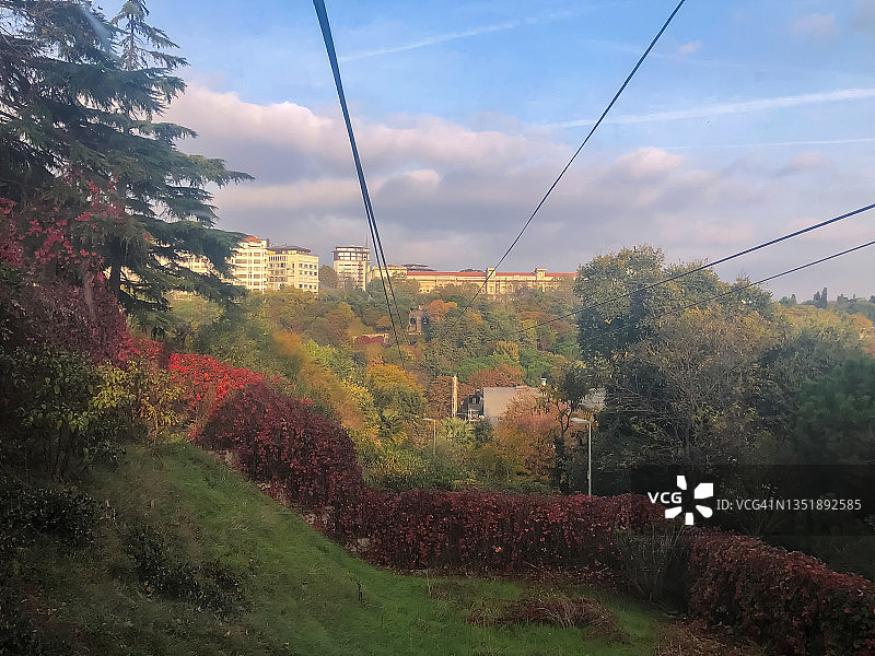 塔克西姆麦卡公园的秋色图片素材