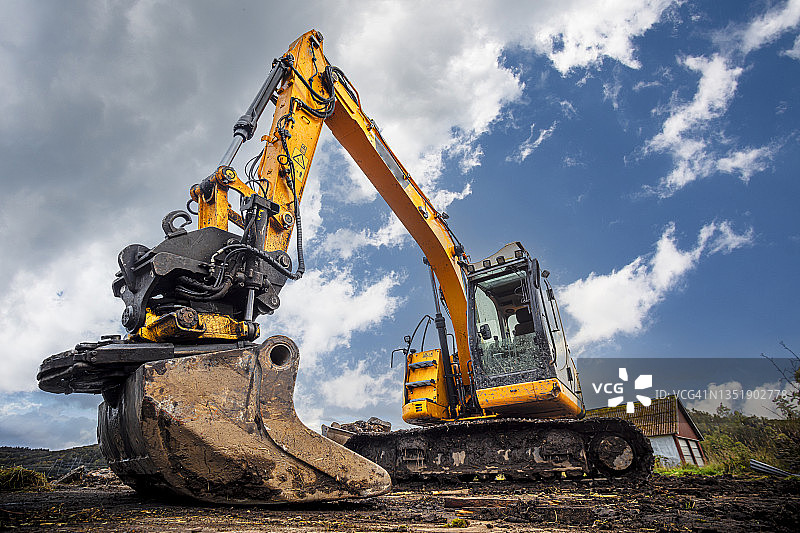 挖掘机图片素材