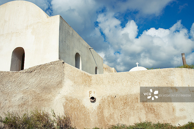希腊圣托里尼岛地中海风格建筑景观图片素材
