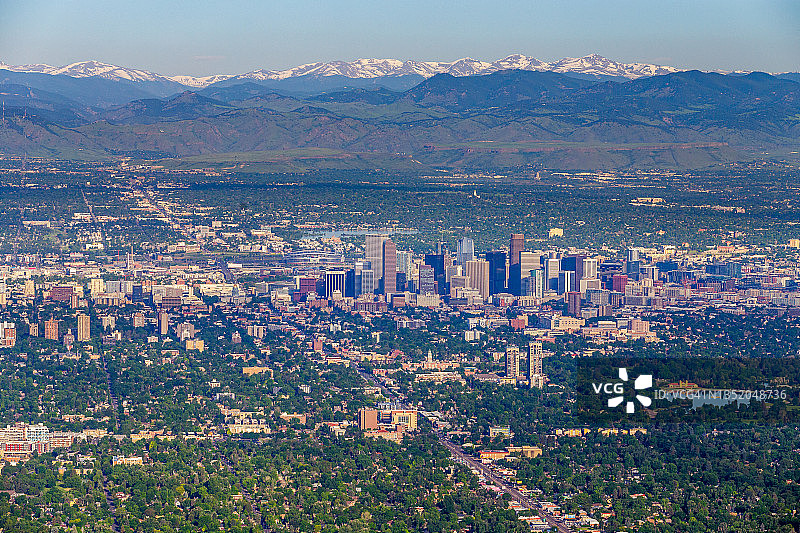 科罗拉多州丹佛市的春天航拍图片素材