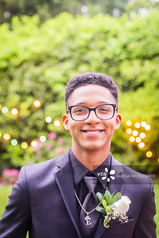 毕业舞会女伴的肖像图片素材