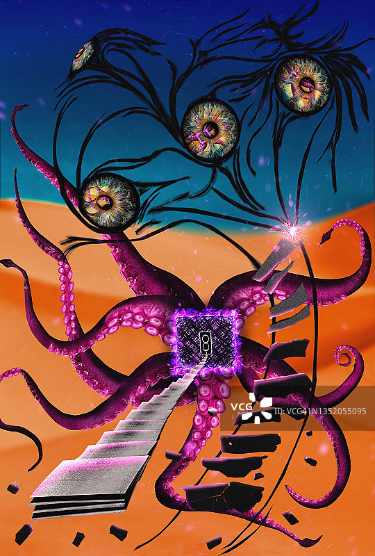 迷幻章鱼图片素材