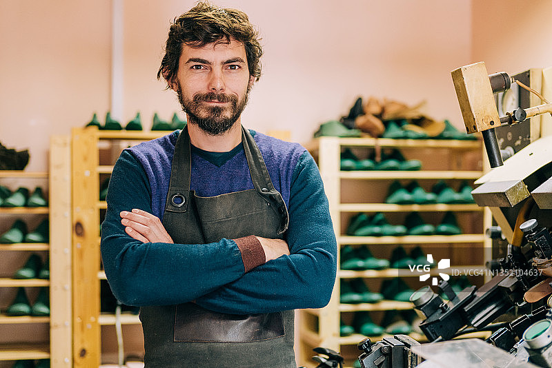 男鞋匠的肖像图片素材