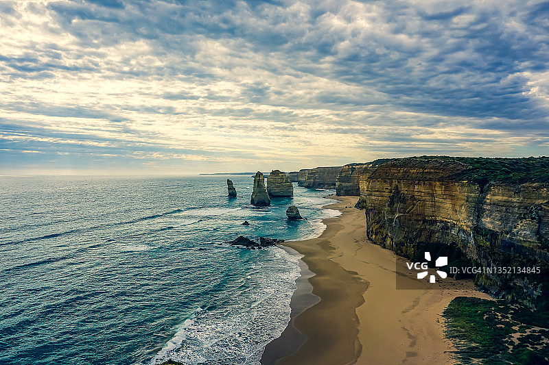 澳大利亚大洋路旁的壮丽悬崖图片素材