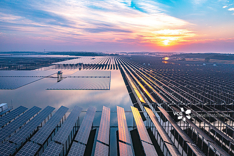 航空光伏发电能源图片素材