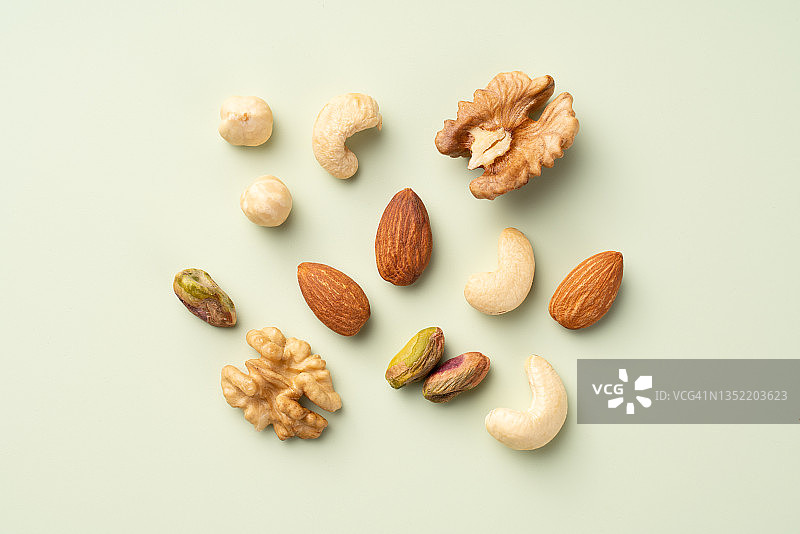 混合坚果什锦拼盘图片素材