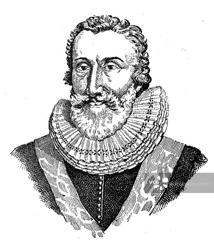 古代插画：法国亨利四世图片素材