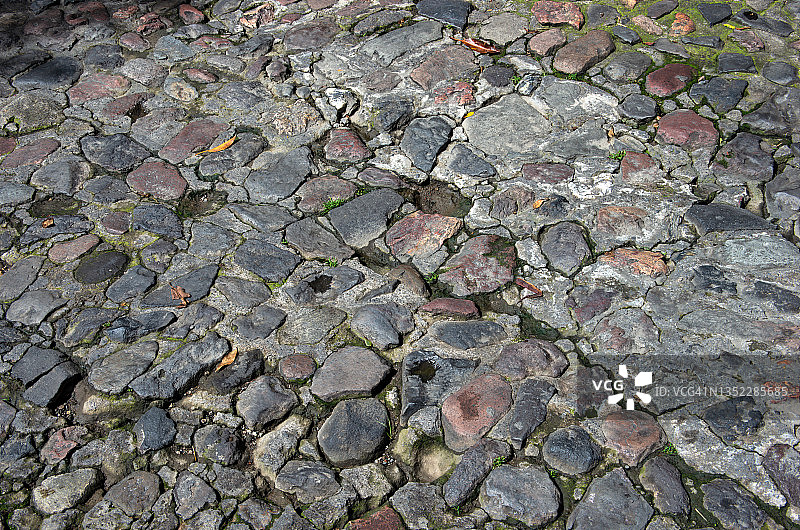 古老的鹅卵石街道图片素材