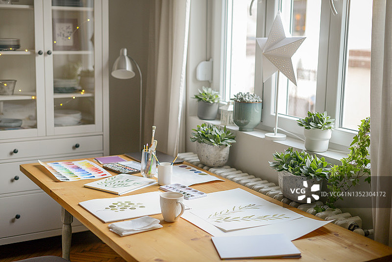 艺术家工作场所图片素材