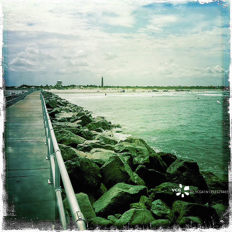 庞塞入口码头图片素材