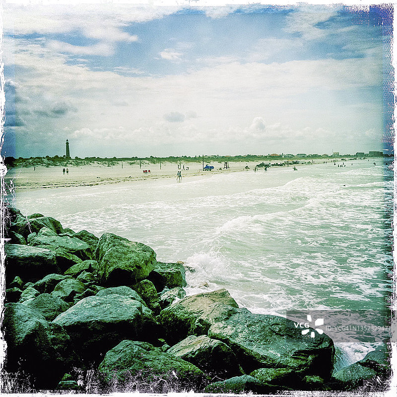 庞塞入口码头图片素材