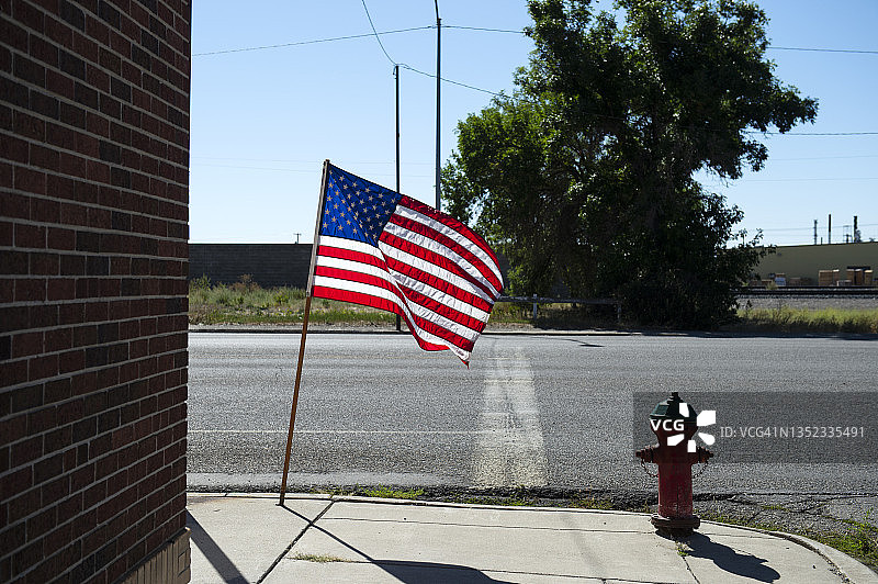 美国劳雷尔的美国国旗图片素材