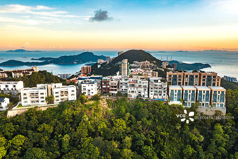 香港山顶的豪华住宅图片素材