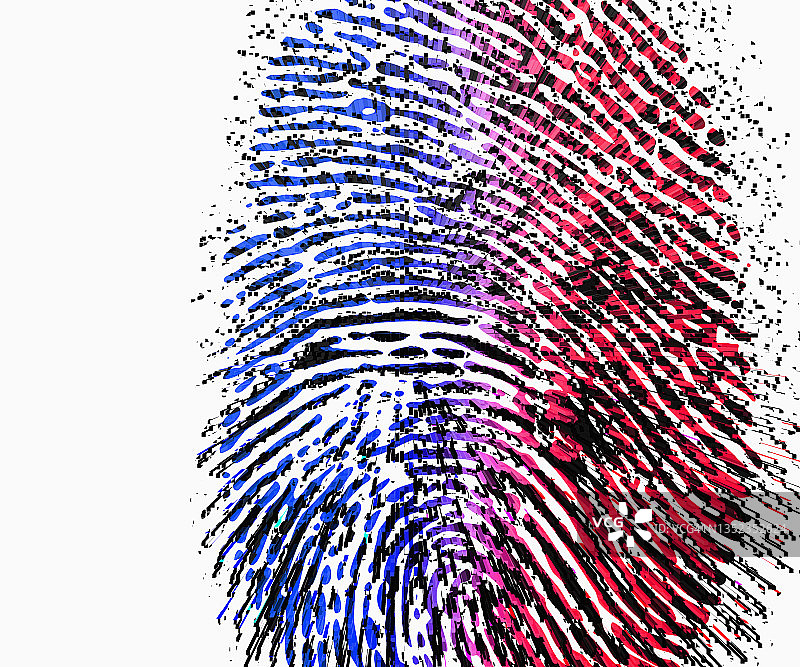 白色背景上的数字指纹图片素材