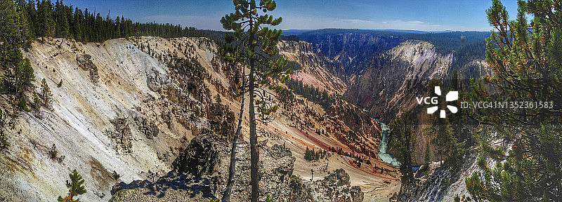 黄石大峡谷全景图片素材