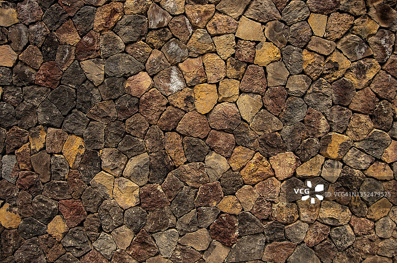 乡村风干燥互锁石墙图片素材