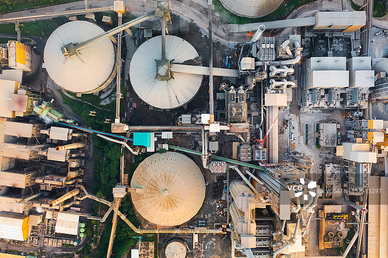 水泥混凝土制造厂航拍图片素材