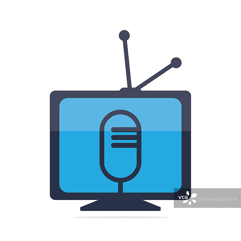 数字视频播客Logo概念图片素材