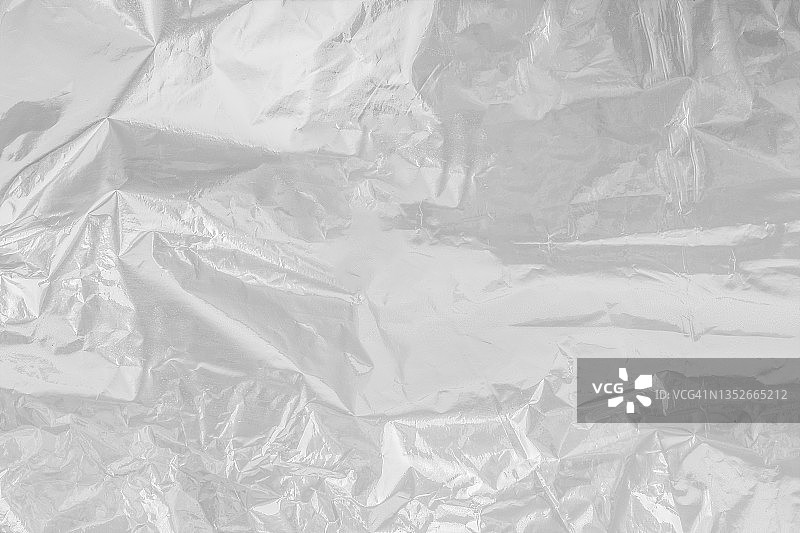 银色塑料箔背景特写图片素材