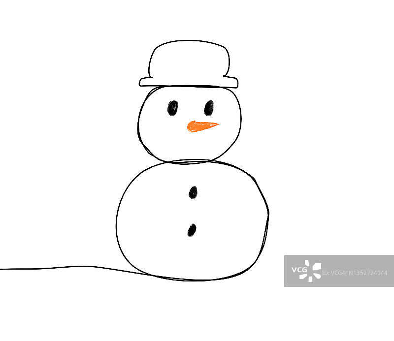 雪人圣诞节插画图片素材