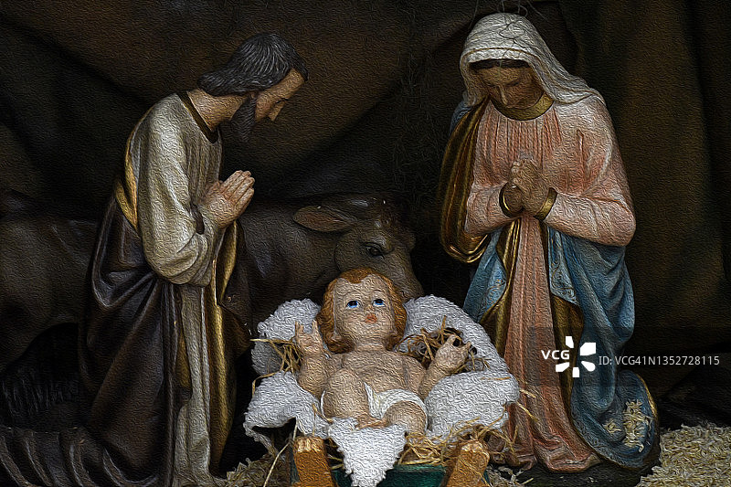 耶稣诞生场景图片素材